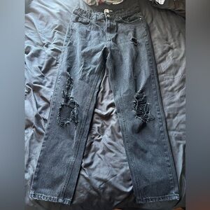 Refuge Distressed Black Jeans